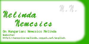 melinda nemcsics business card